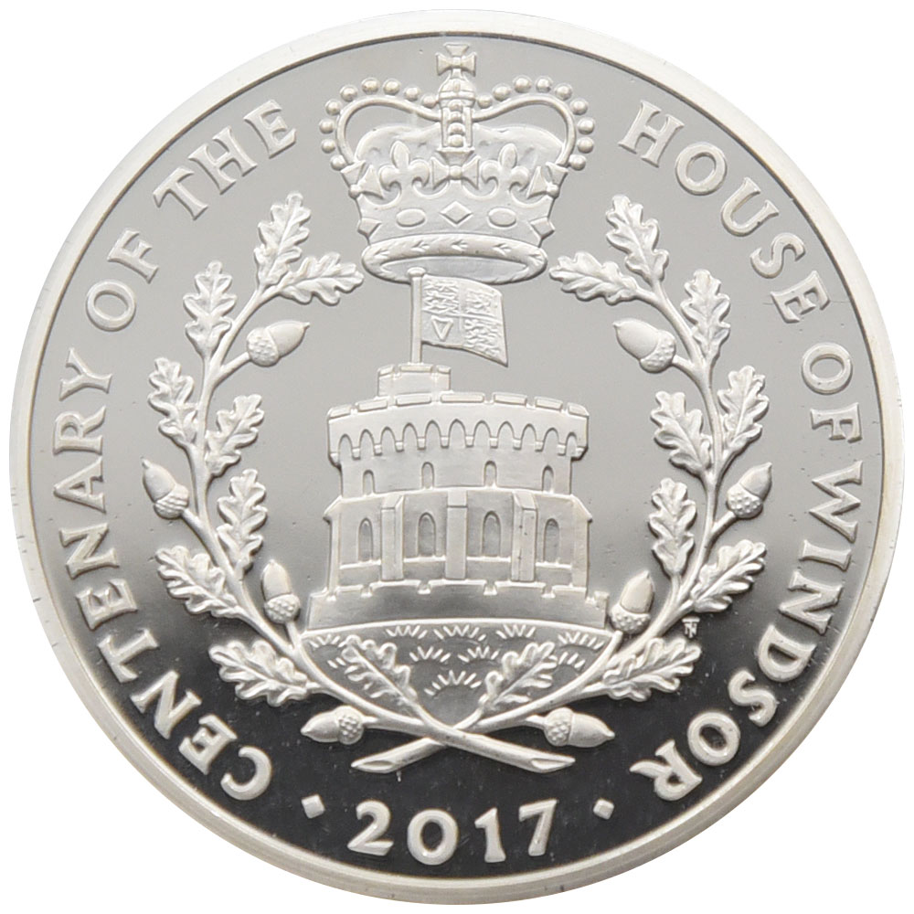 イギリス 2017 エリザベス2世 5ポンド 銀貨 NGC PF70UC ウィンザー朝創設100周年記念 4559484037