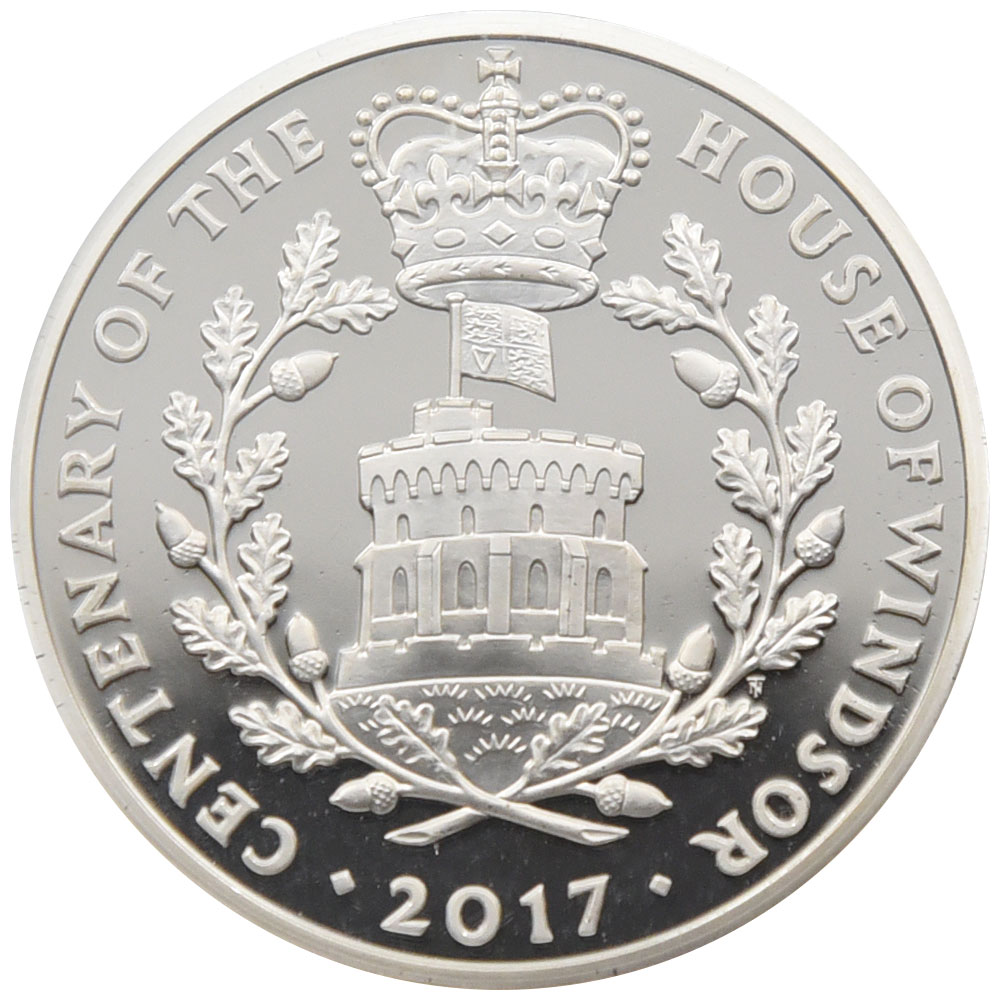 イギリス 2017 エリザベス2世 5ポンド 銀貨 NGC PF70UC ウィンザー朝 