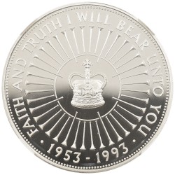 イギリス 1993 エリザベス2世 5ポンド 銀貨 NGC PF70UC 戴冠40周年記念 6657950070