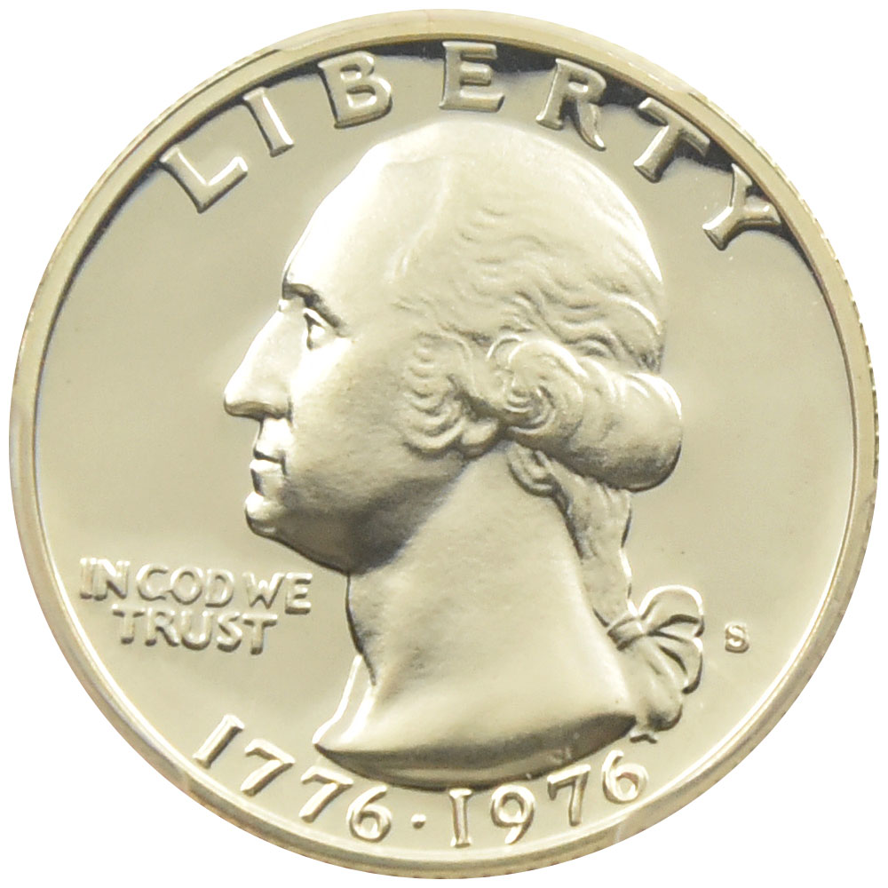アメリカ 1976-S ワシントン大統領 25セント 銀貨 PCGS PR70DCAM 建国200周年記念 81692625