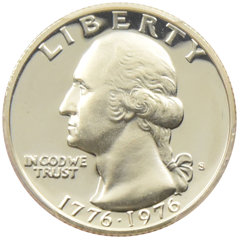 アメリカ 1976-S ワシントン大統領 25セント 銀貨 PCGS PR70DCAM 建国200周年記念 81692634