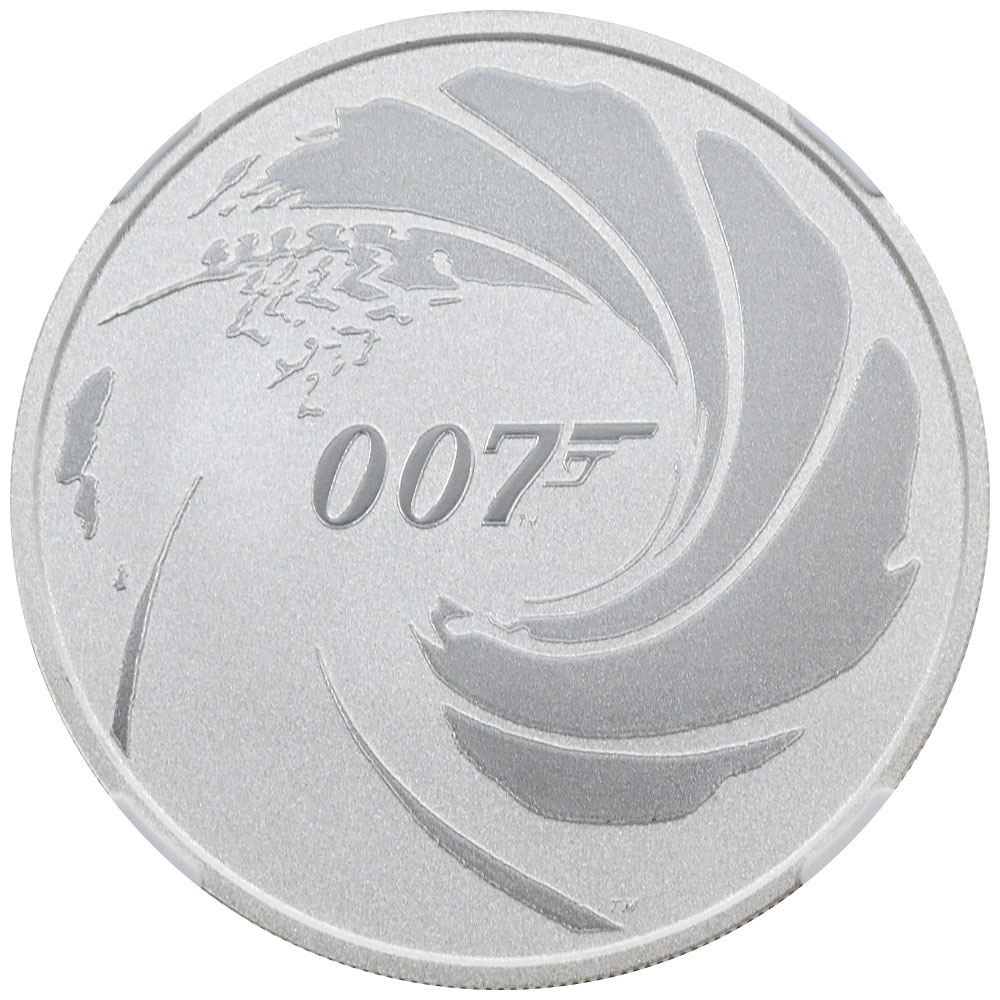 ツバル 2020 エリザベス2世 1ドル 1オンス 銀貨 NGC MS70 James Bond 007 6654485049