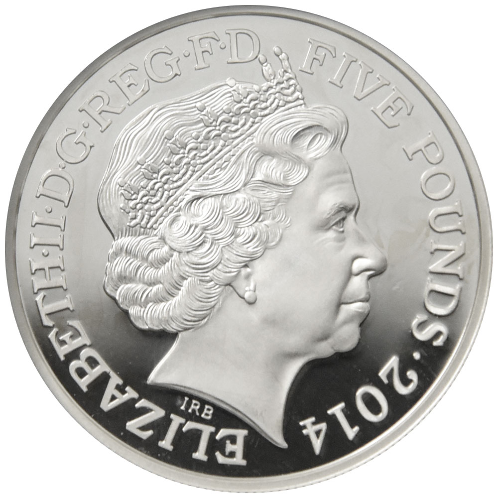 イギリス 2014 エリザベス2世 S5PND ピエフォー 銀貨 NGC PF 69 ULTRA CAMEO アン女王没後300周年追悼記念  2804048001