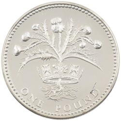 イギリス 1984 エリザベス2世 1ポンド 銀貨 NGC PF67UC スコットランドのアザミ 6657950023