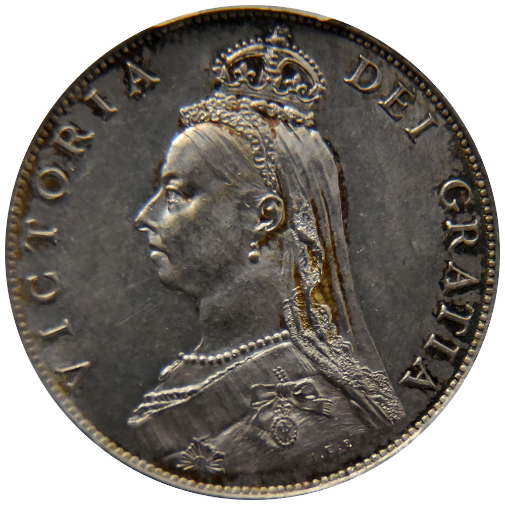 イギリス 1887 ジュビリーヘッド Florin 銀貨 PCGS MS62 S-3925  38055608