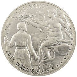 スイス 2015 50フラン 銀貨 NGC PF69UC 連邦射撃祭 ヴァリス州 3922391019