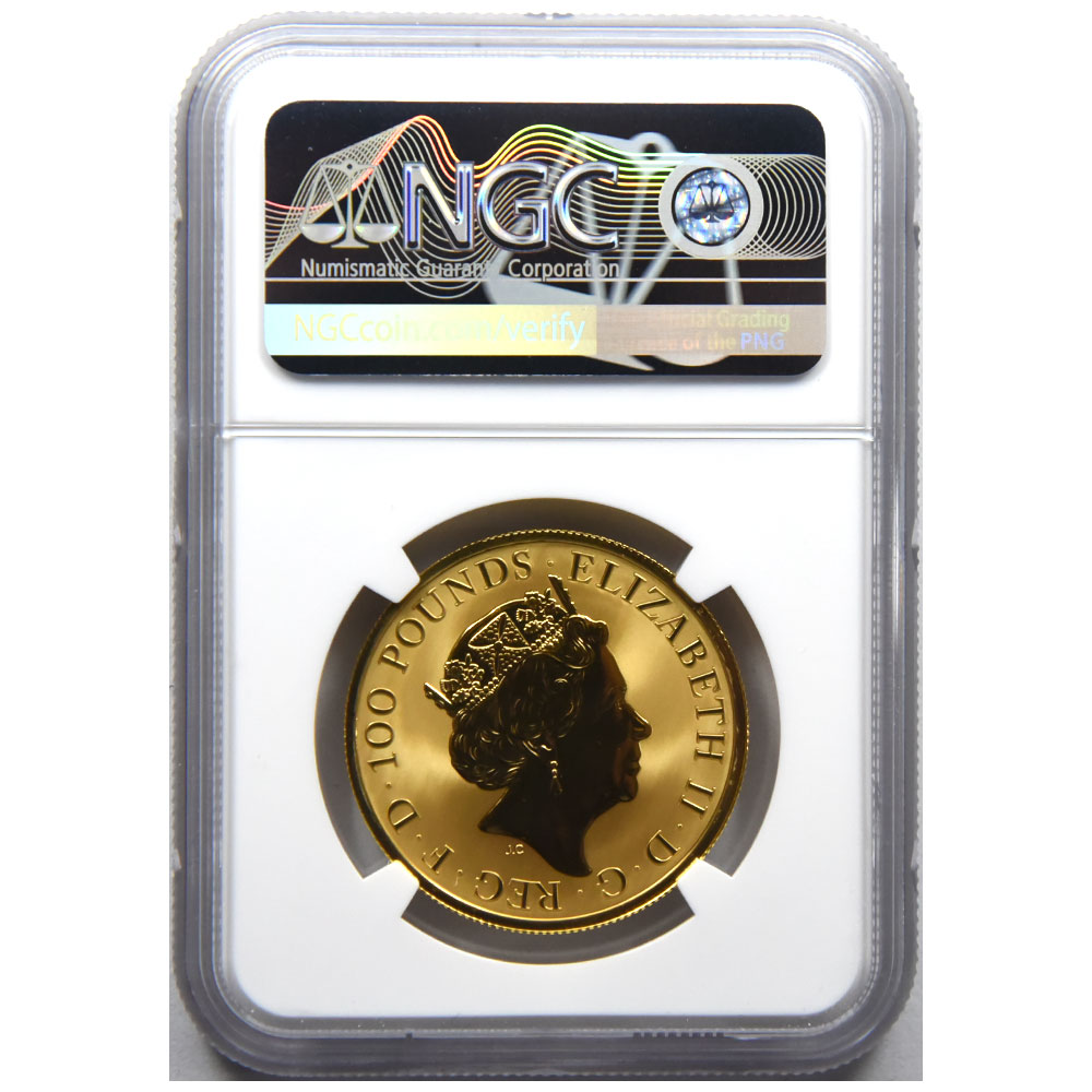 イギリス 2020 エリザベス２世 ￡100 金貨 NGC PF70UC メイフラワー号 