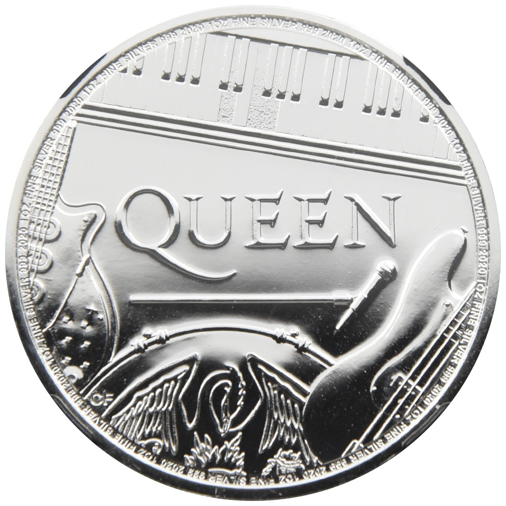 イギリス 2020 エリザベス2世 2ポンド 銀貨 NGC MS 70 ミュージックレジェンド Queen 6017091004