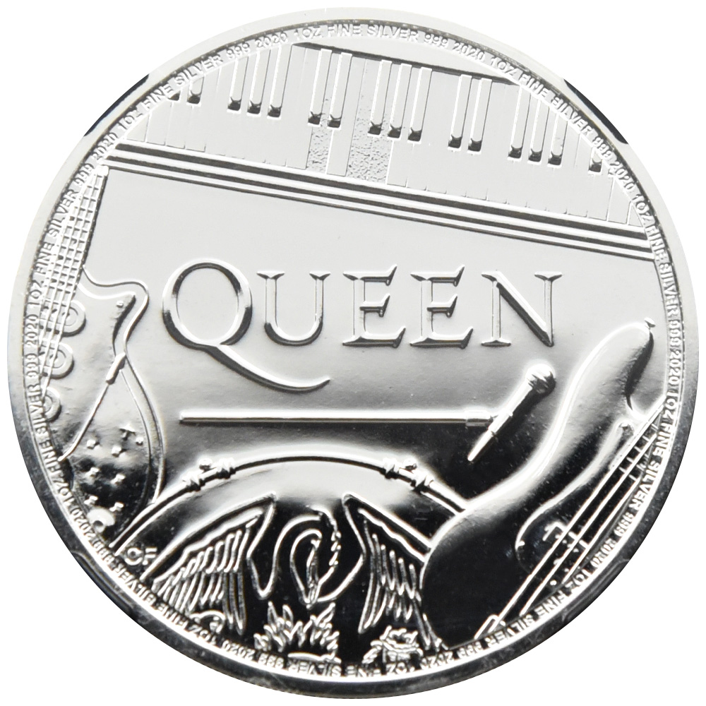 イギリス 2020 エリザベス2世 2ポンド 銀貨 NGC MS 70 ミュージックレジェンド Queen 6017091009