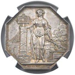 フランス 1819-DATED ジェトン 銀貨 NGC MS63 セーヌ・エ・オワーズ保険組合 8198649010