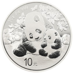 中国 2024 10元 30グラム 銀貨 PCGS MS70 パンダ 88558514