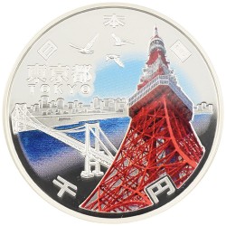 日本 (2016)H28 1000円 1オンス 銀貨 PCGS PR70DCAM 47都道府県シリーズ 東京 51352659