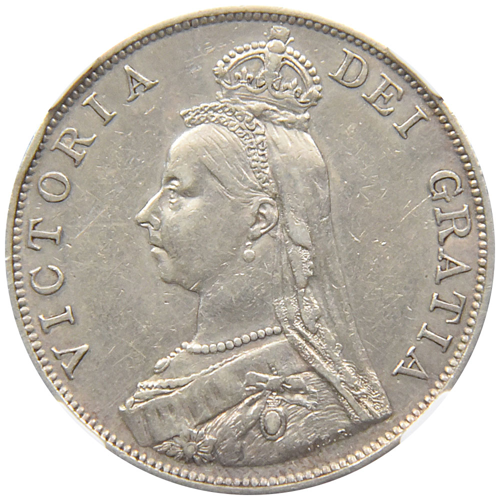 イギリス 1889 ヴィクトリア 4シリング 銀貨 NGC XF45 2838674015
