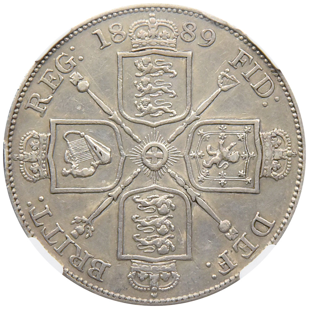 イギリス 1889 ヴィクトリア 4シリング 銀貨 NGC XF45 2838674015