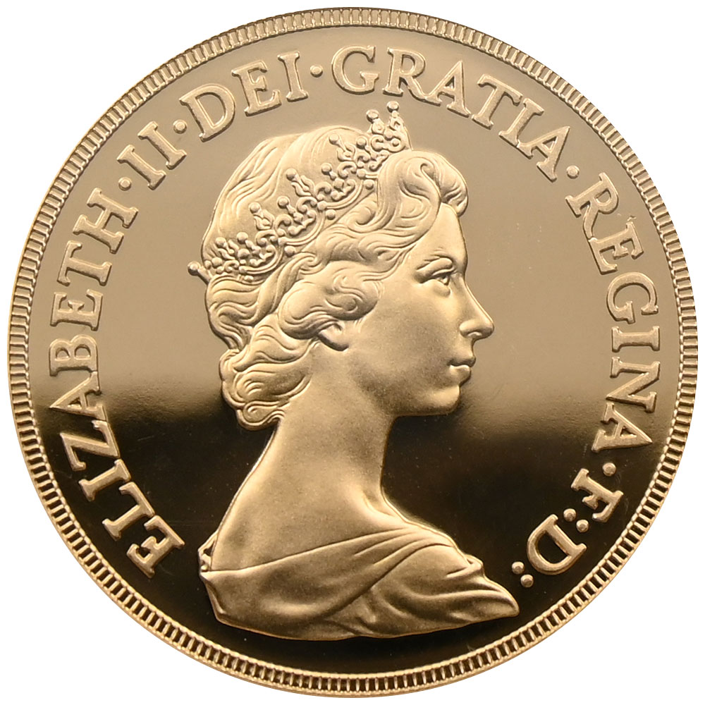 イギリス 1980 エリザベス2世 5ポンド 金貨 PCGS PR69DCAM 聖ジョージの竜退治 86218030