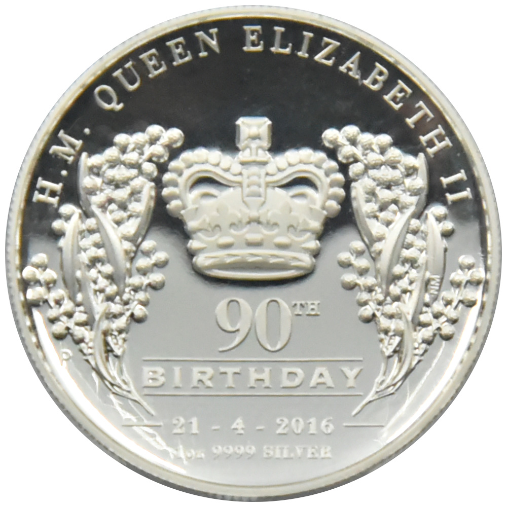 オーストラリア 2016-P エリザベス2世 1ドル 銀貨 PCGS PR70DCAM エリザベス2世生誕90周年記念 81321866