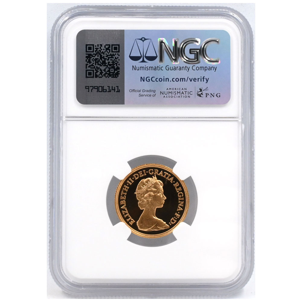 イギリス 1981 エリザベス2世 1ソブリン 金貨 NGC PF69UC 聖ジョージの竜退治 6817562002