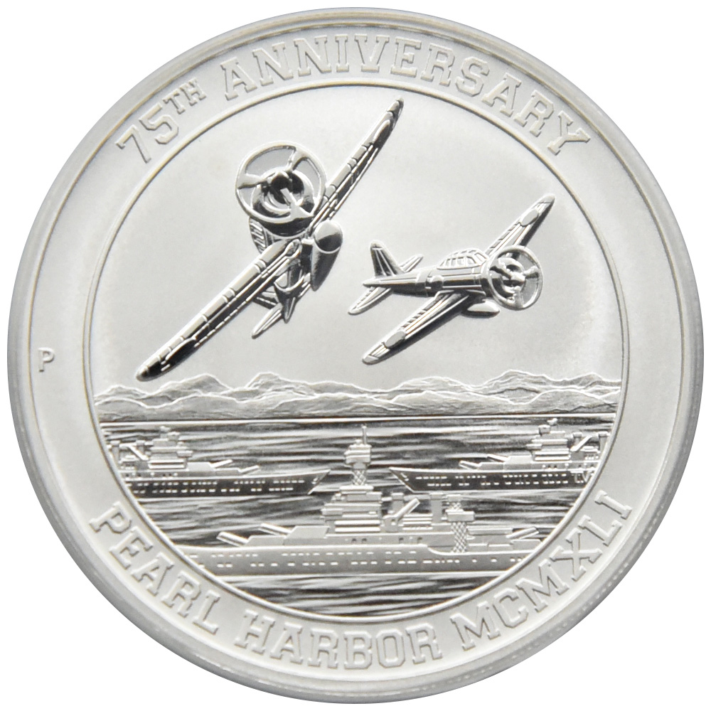 ツバル 2016-P エリザベス2世 1ドル 銀貨 PCGS MS70 真珠湾攻撃75周年記念 80519484