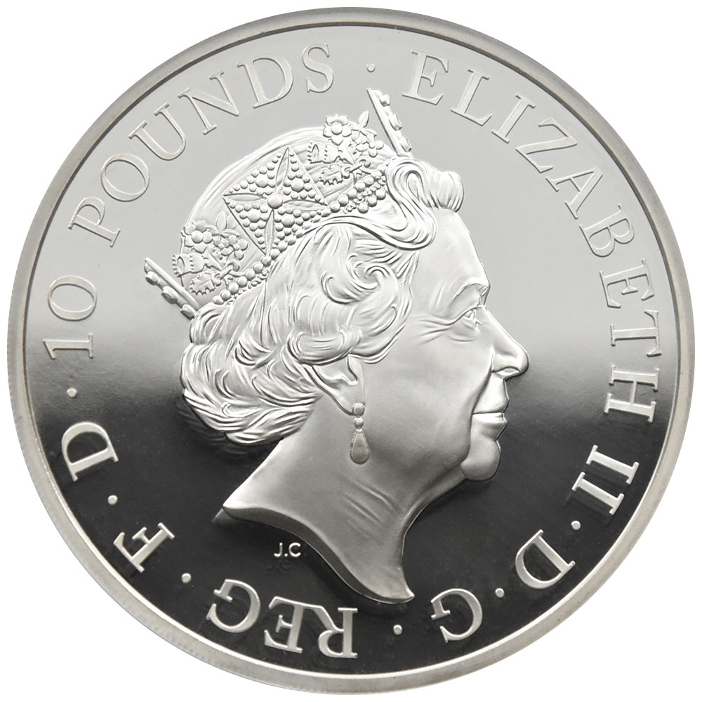 イギリス　2ポンド銀貨（ブリタニア）2017年 NGC MS66