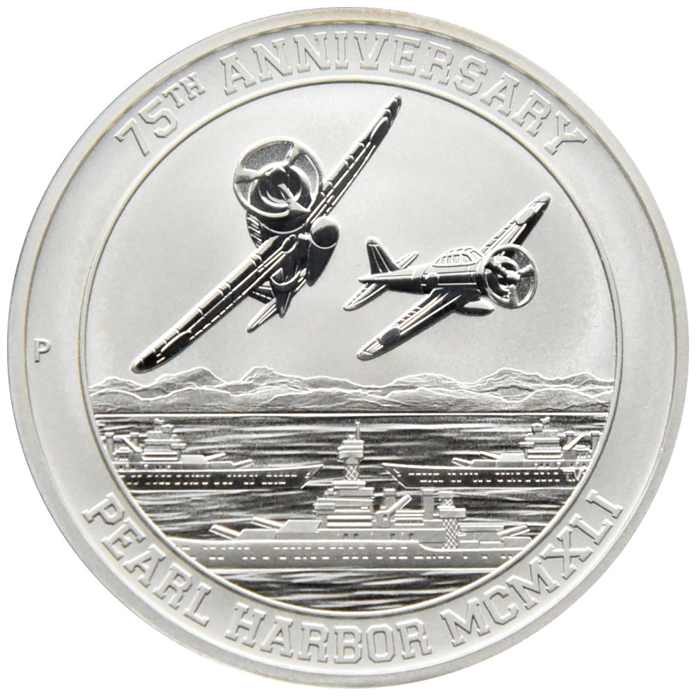 ツバル 2016-P エリザベス2世 1ドル 銀貨 PCGS MS70 真珠湾攻撃75周年記念 80465977