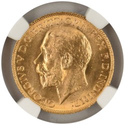 イギリス 1925 ジョージ5世 1ソブリン 金貨 NGC MS66 聖ジョージの竜退治 6440481045