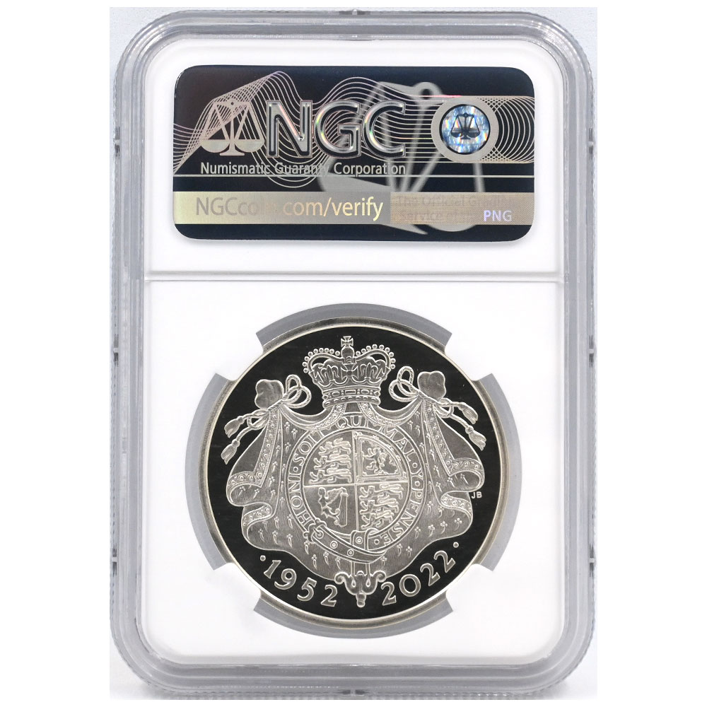 イギリス 2022 エリザベス2世 5ポンド 銀貨 NGC PF70UC プラチナジュビリー 6767749001