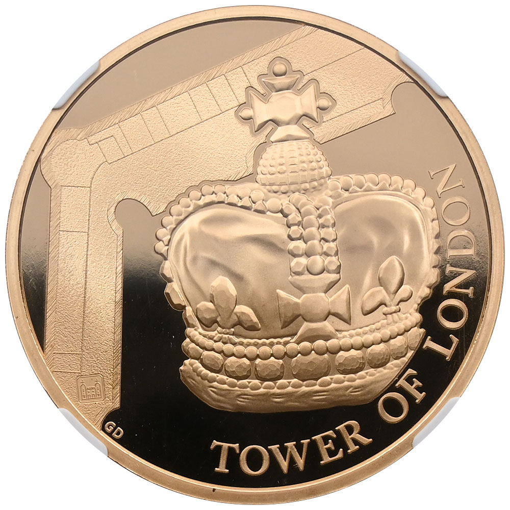 イギリス 2019 エリザベス2世 5ポンド 金貨 NGC PF70UC ロンドン塔コレクション クラウンジュエル 5880665014