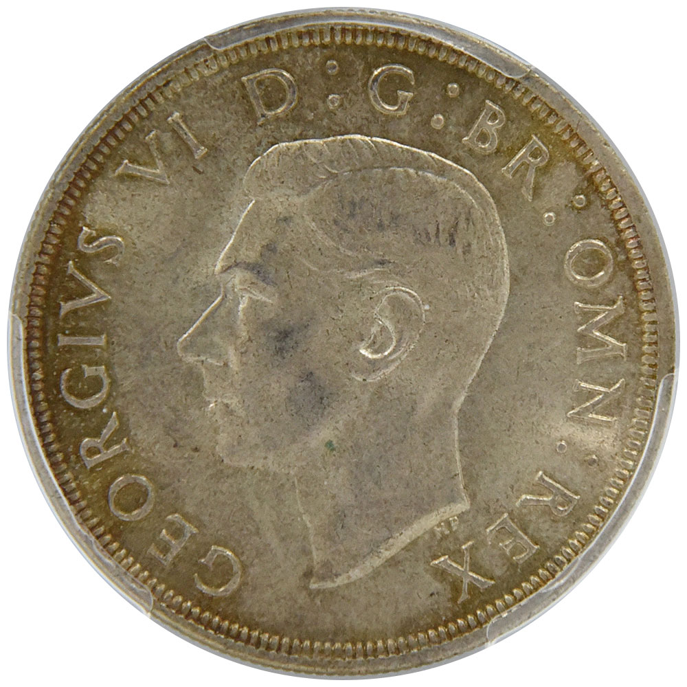 イギリス 1937 ジョージ6世 クラウン 銀貨 PCGS MS63 80076075
