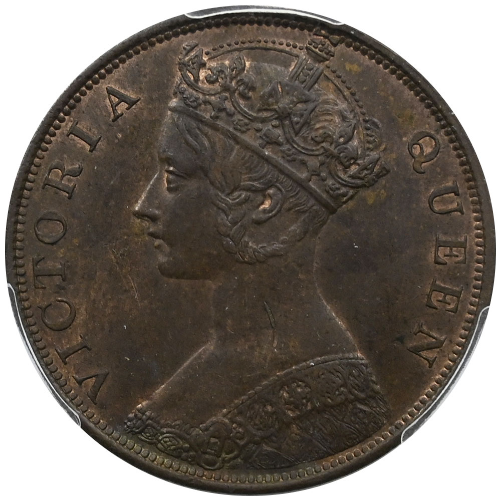 香港 1866 ヴィクトリア女王 1セント 銅貨 PCGS Scrape-UNC Detail 47804198