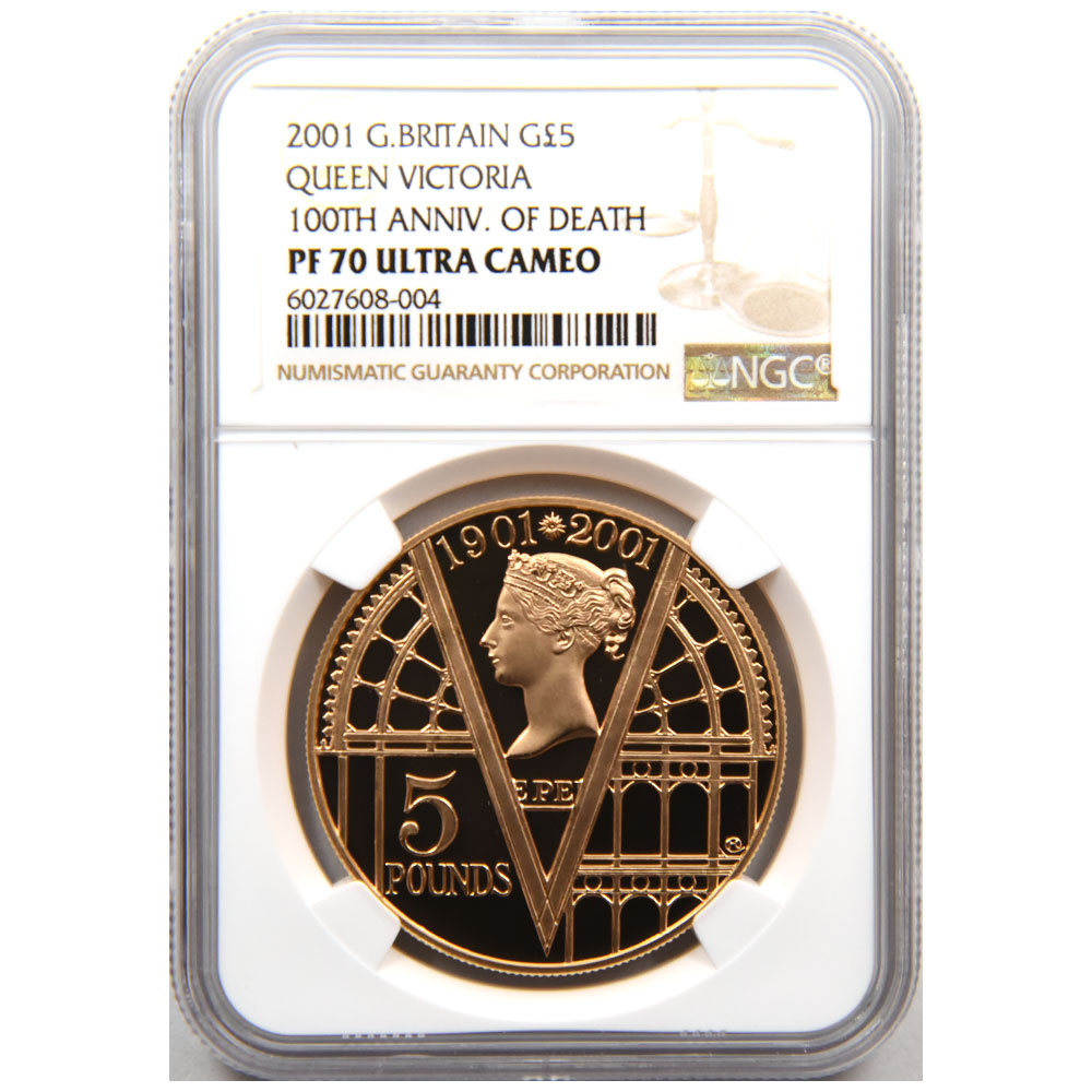 ☆NGC☆最高鑑定☆2001 PF70 イギリス ビクトリア女王100周年 銀貨