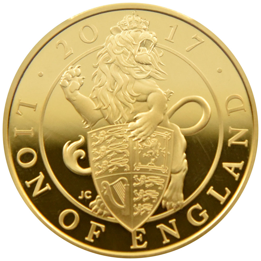 イギリス 2017 エリザベス2世 100ポンド 金貨 PCGS PR69DCAM クイーンズビースト モーティマーのホワイトライオン 83666889