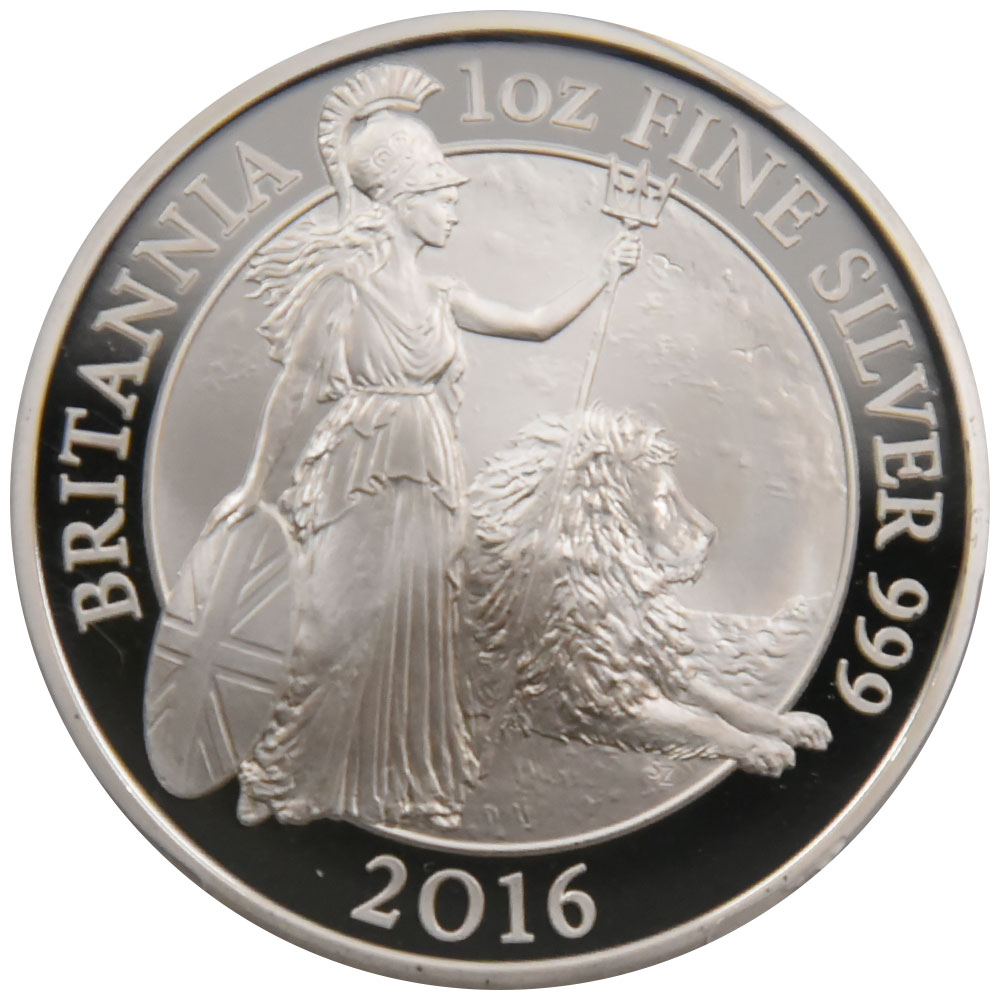 イギリス 2016 エリザベス２世 2ポンド1オンス 銀貨 PCGS PR70DCAM ブリタニア 80757635