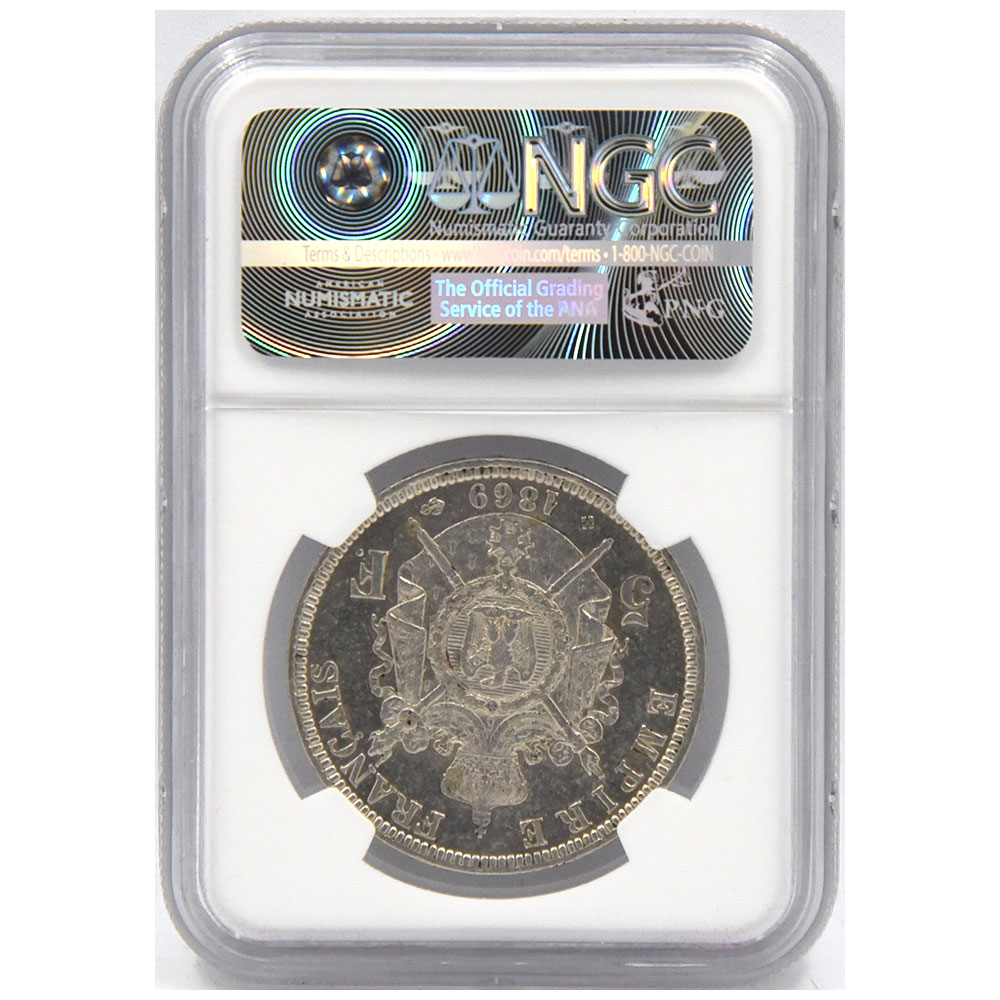 ナポレオン1世 5フラン 銀貨 NGC-VF35-